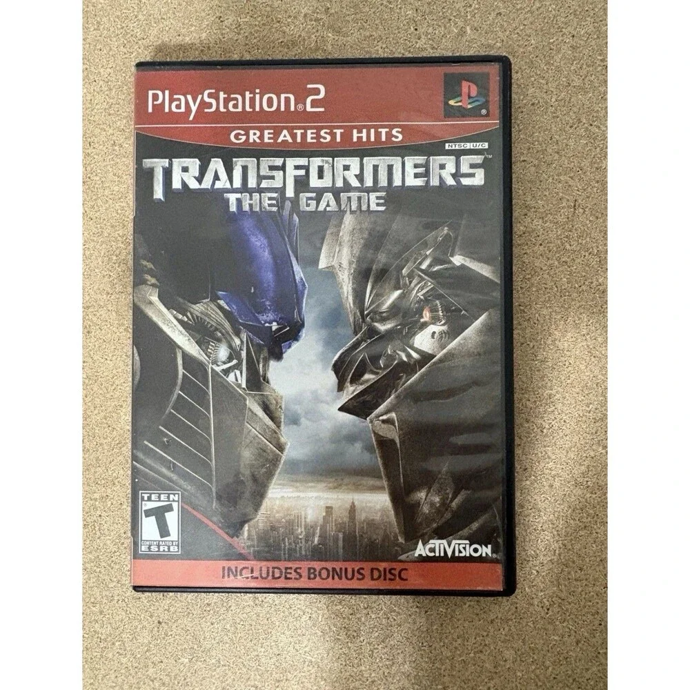 Transformers : The Game-Greatest Hits Sony PlayStation 2 PS2 +Bonus Disc! Tested